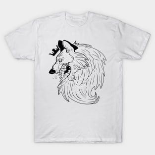 Black Wolfy In Crown T-Shirt